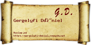 Gergelyfi Dániel névjegykártya